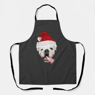 Bulldog Santa Essential T-Shirt Apron