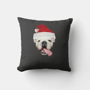 Bulldog Santa Essential T-Shirt Cushion