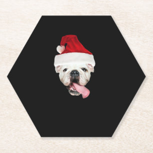 Bulldog Santa Essential T-Shirt Paper Coaster