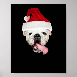 Bulldog Santa Essential T-Shirt Poster