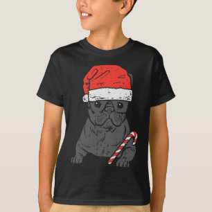 Bulldog Santa Frenchie Dog Christmas Xmas Women T-Shirt