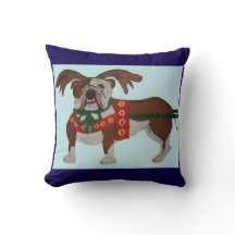 Bulldog Santa's Reindeer