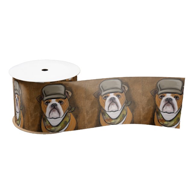 Bulldog             satin ribbon (Spool)