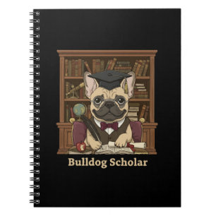 Bulldog Scholar Cute French Bulldog Professor Notebook