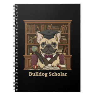 Bulldog Scholar Cute French Bulldog Professor Notebook