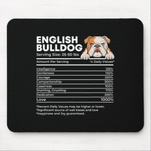 Bulldog Serving Size - Dog Owner Animal Lover Mouse Mat