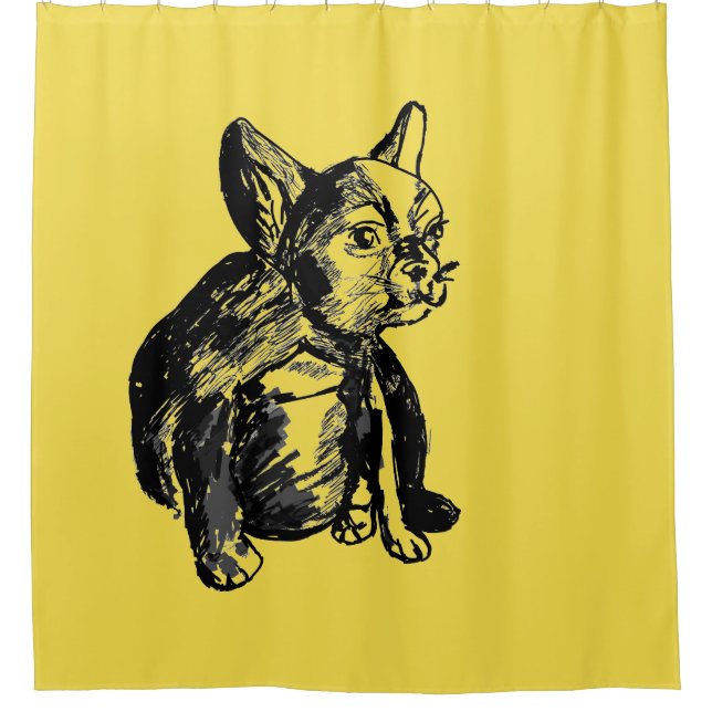 Bulldog Shower Curtain (Front)