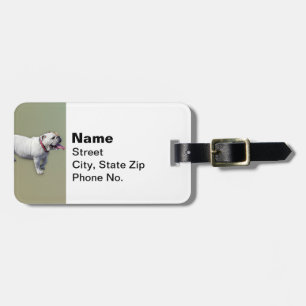Bulldog Side View Luggage Tag