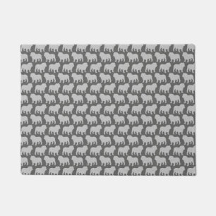 Bulldog Silhouettes Pattern Doormat