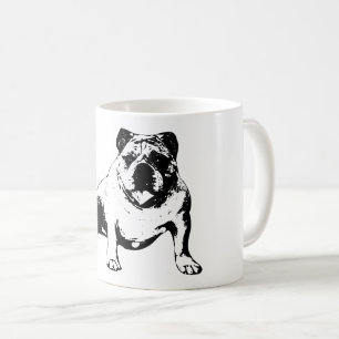 Bulldog Sitting with Tongue Out Coffee Mug
