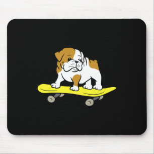 Bulldog Skateboarding Dog Skater Bulldog Mouse Mat