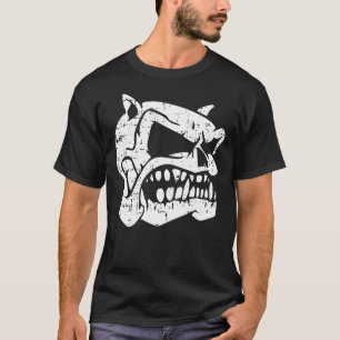 Bulldog Skull Lazy Halloween Costume Cool Dog Skel T-Shirt