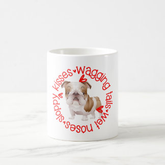 Bulldog, sloppy kisses coffee mug