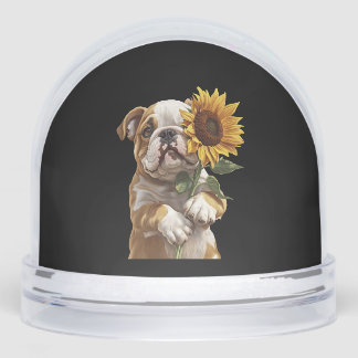 Bulldog  snowglobe