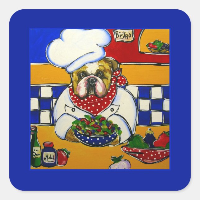 BULLDOG  SQUARE STICKER (Front)