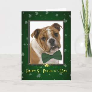 Bulldog St. Patrick's Day Card