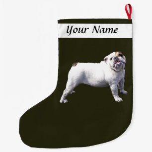 Bulldog Standing Tall Large Christmas Stocking