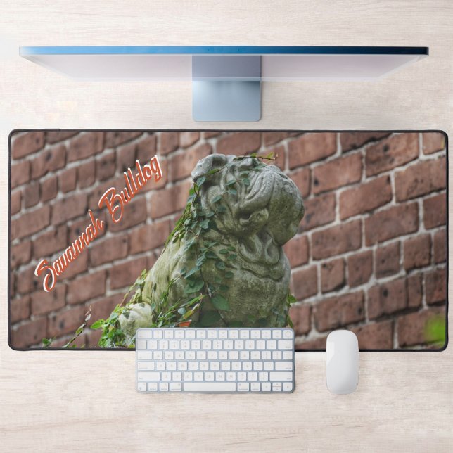 Bulldog Statue Savannah GA Photographic Desk Mat (Creator Uploaded)