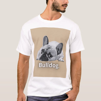 Bulldog Strong Face Design T-Shirt