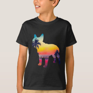 Bulldog Sunset Design  T-Shirt