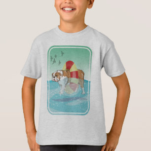 Bulldog Swimming in the ocean T-Shirt