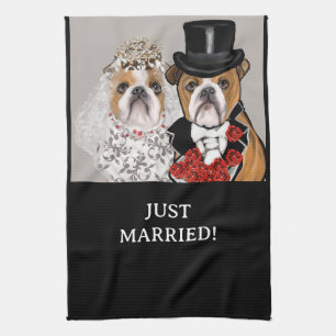 Bulldog tea towel
