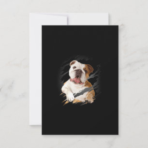 Bulldog Thank You Card