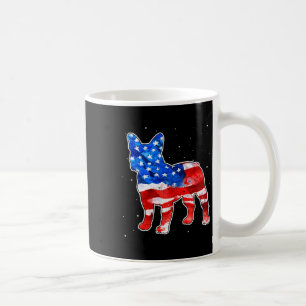 Bulldog Tie Dye American Flag Patriotic 4th Of Jul Coffee Mug