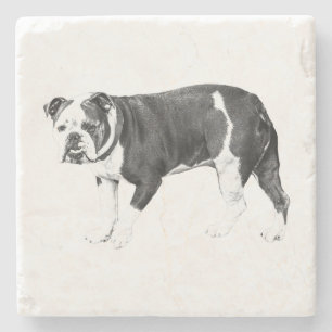 Bulldog Tranquility, Subtle Layers Stone Coaster