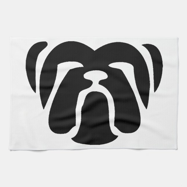 bulldog tribal tea towel (Horizontal)