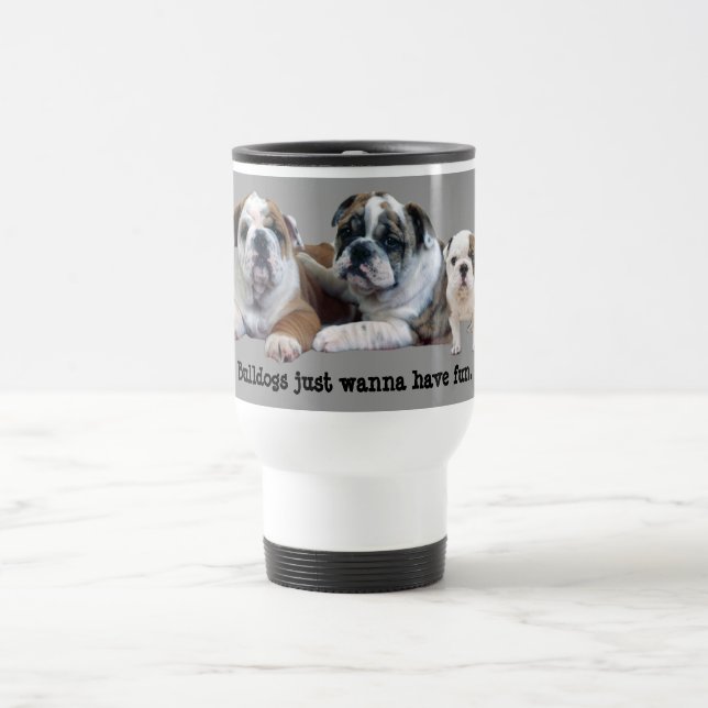 Bulldog Trio Travel Mug (Center)