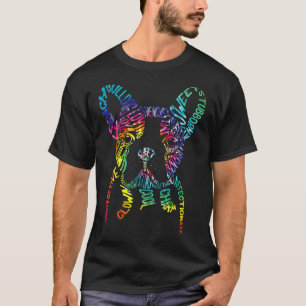 Bulldog Typography Tie Dye Word Art Frenchie Dog G T-Shirt