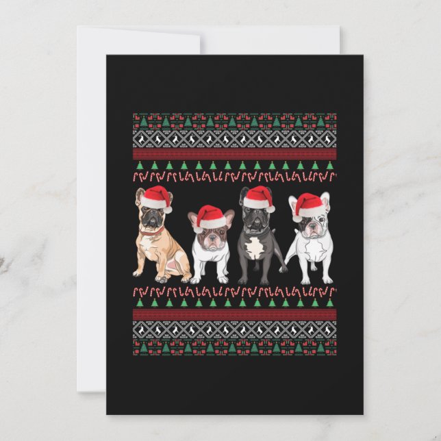 Bulldog Ugly Christmas Card (Front)