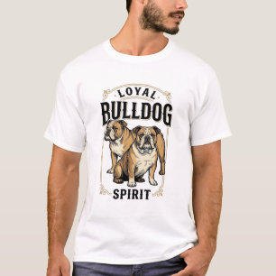 Bulldog Vintage Shirt Twin Bulldogs Engraving Tee_