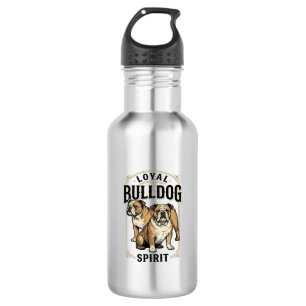 Bulldog Vintage Shirt Twin Bulldogs Engraving Tee_ 532 Ml Water Bottle
