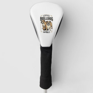 Bulldog Vintage Shirt Twin Bulldogs Engraving Tee_ Golf Head Cover