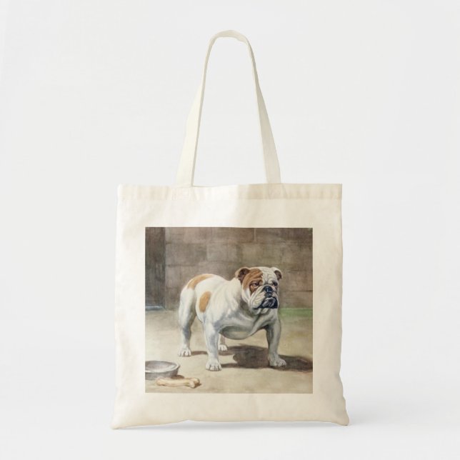 Bulldog Vintage Tote Bag (Front)