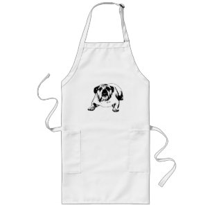 Bulldog warmth for winter kitchens long apron