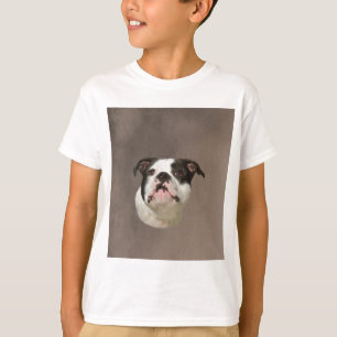 Bulldog Water Colour Art Painting T-Shirt