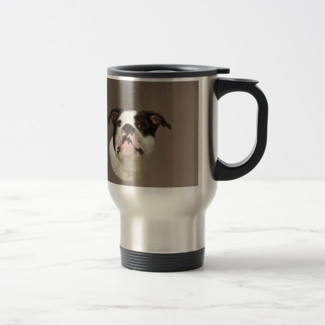 Bulldog Water Colour Art Painting Travel Mug (Right)