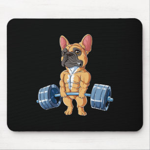 Bulldog Weightlifting Fawn Deadlift Fitness Gym Fu Mouse Mat