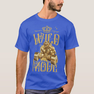 Bulldog Wild Mode Fitness Gym Workout Dog Beast Ta T-Shirt
