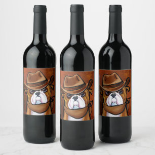 Bulldog wine label