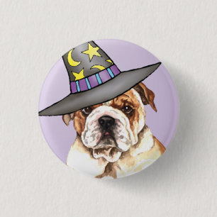 Bulldog Witch 3 Cm Round Badge