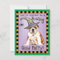 Bulldog Witch Invitation