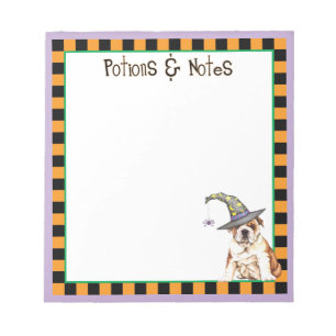 Bulldog Witch Notepad