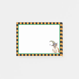 Bulldog Witch Post-it Notes