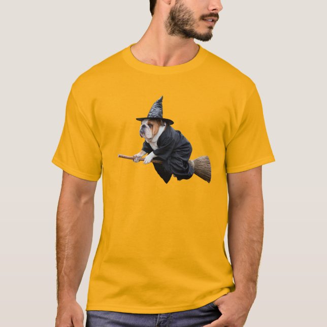 Bulldog Witch T-Shirt (Front)