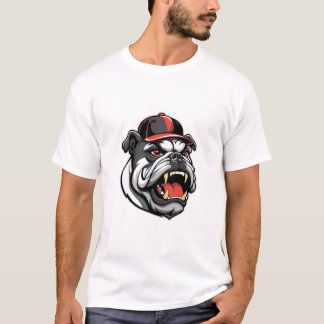BULLDOG WITH BASEBALL CAP T-Shirt