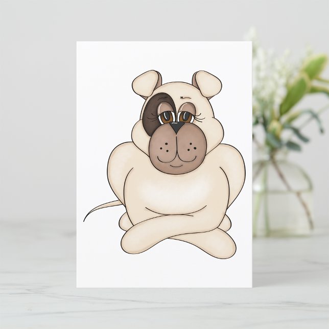 Bulldog with Big Eyes Invitation (Creator Uploaded)